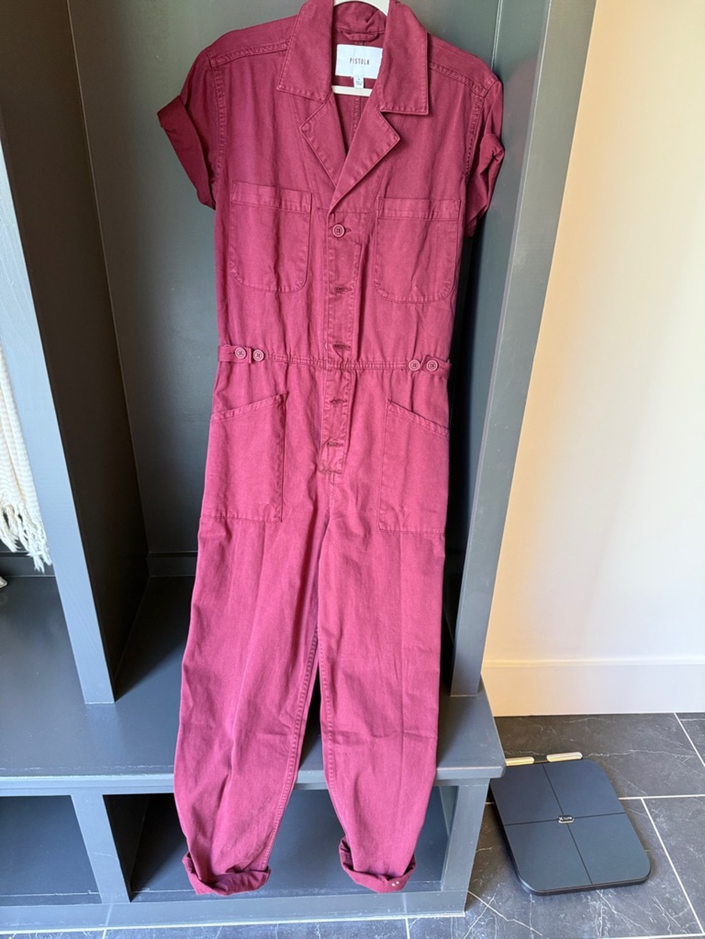 Pistola Deep Plum Utility Jumpsuit